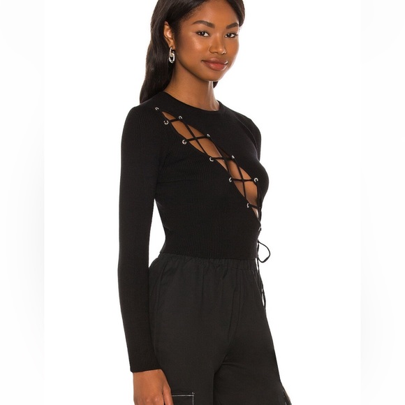 BNWOT Revolve Superdown Tina Lace Up Sweater - Picture 2 of 7